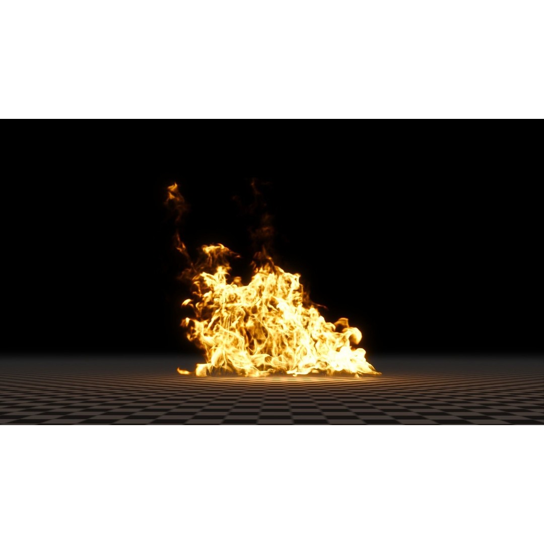 3D Fire Animation Model – Realistic VDB Fireplace Simulation - View 6