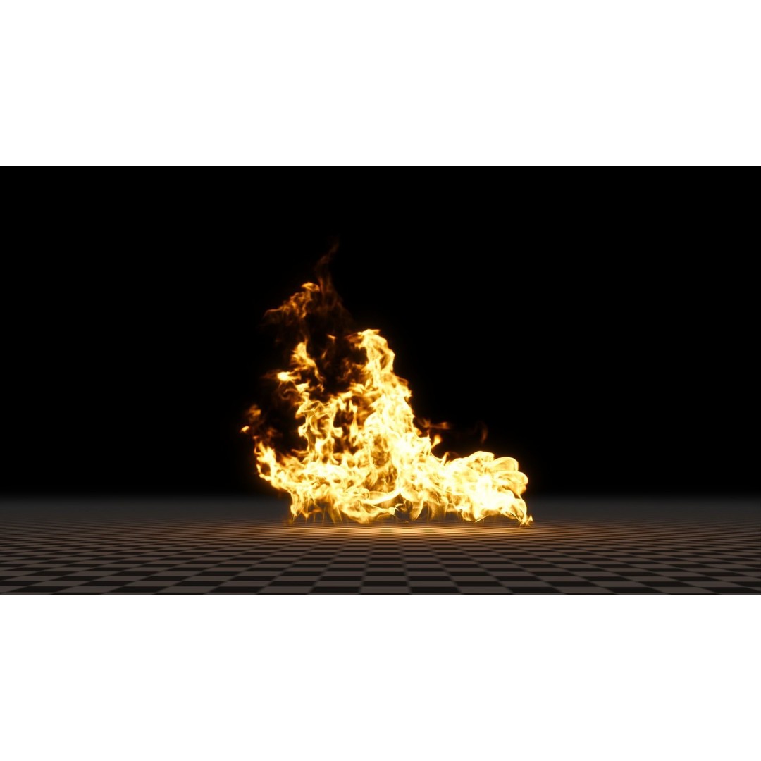3D Fire Animation Model – Realistic VDB Fireplace Simulation - View 7