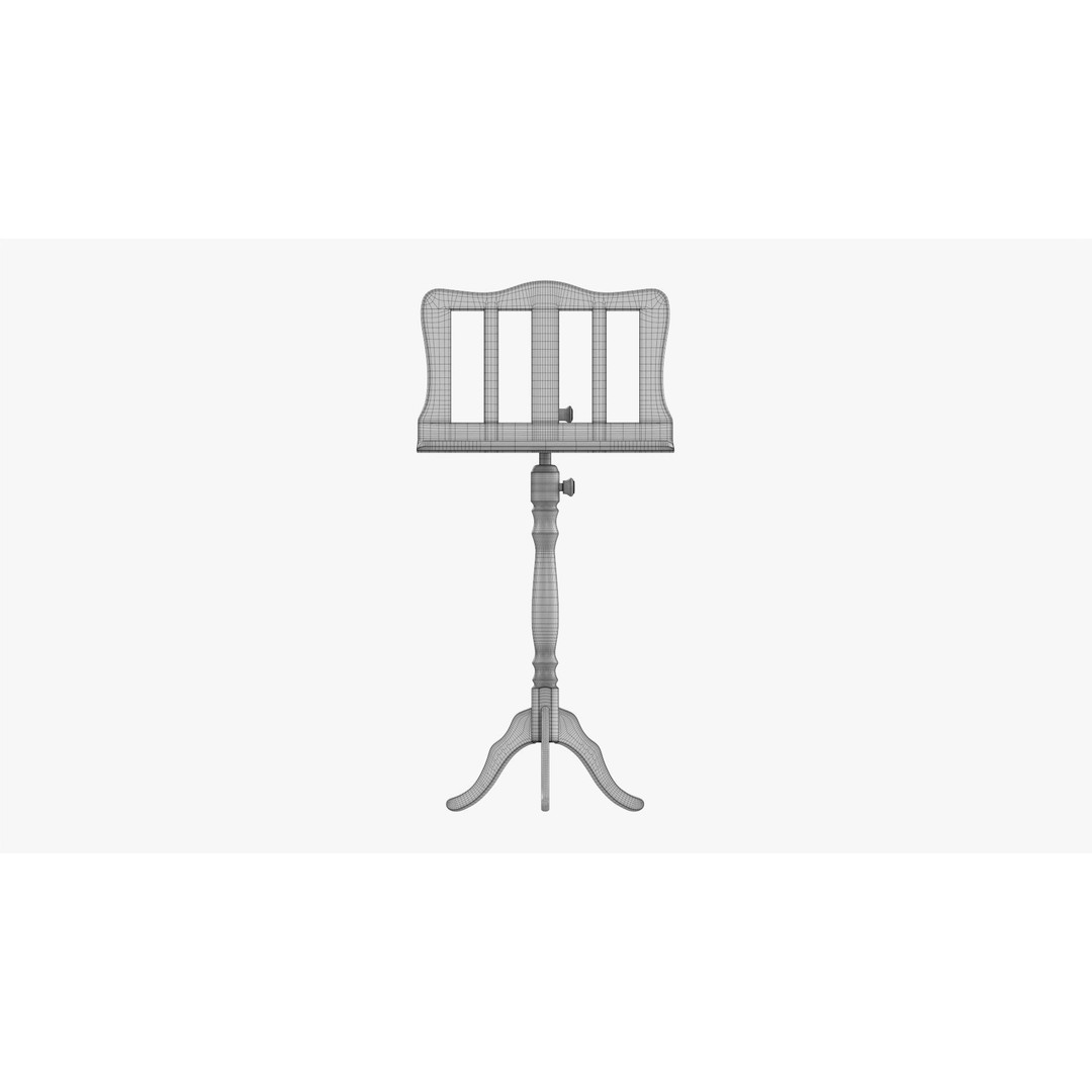 Music Sheet Stand 3D Model – PBR Tripod Design, FBX & OBJ Formats - View 11