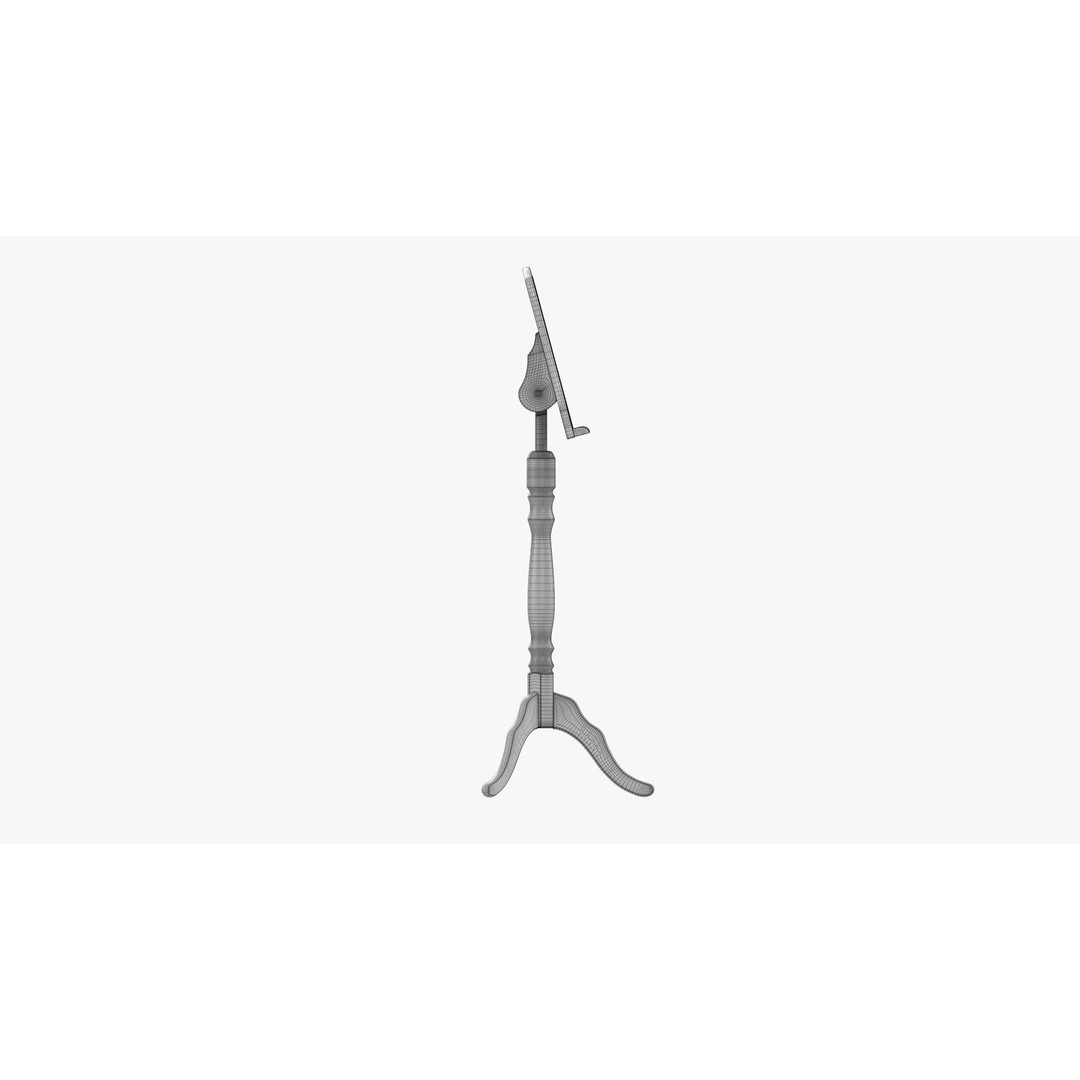 Music Sheet Stand 3D Model – PBR Tripod Design, FBX & OBJ Formats - View 12