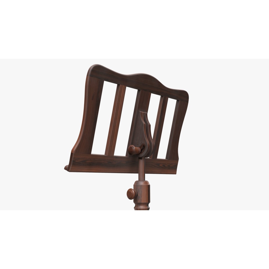 Music Sheet Stand 3D Model – PBR Tripod Design, FBX & OBJ Formats - View 5