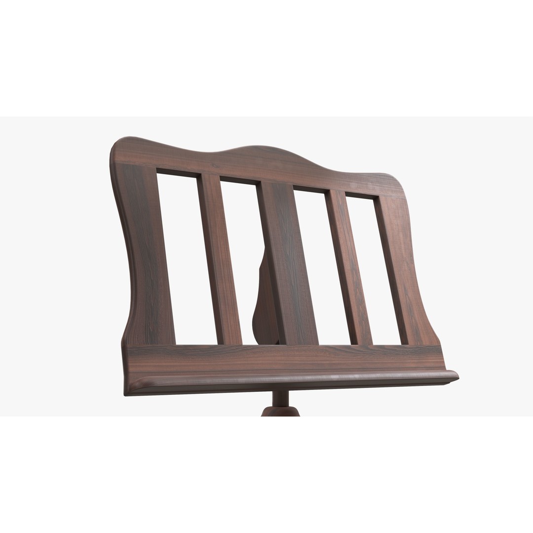 Music Sheet Stand 3D Model – PBR Tripod Design, FBX & OBJ Formats - View 6