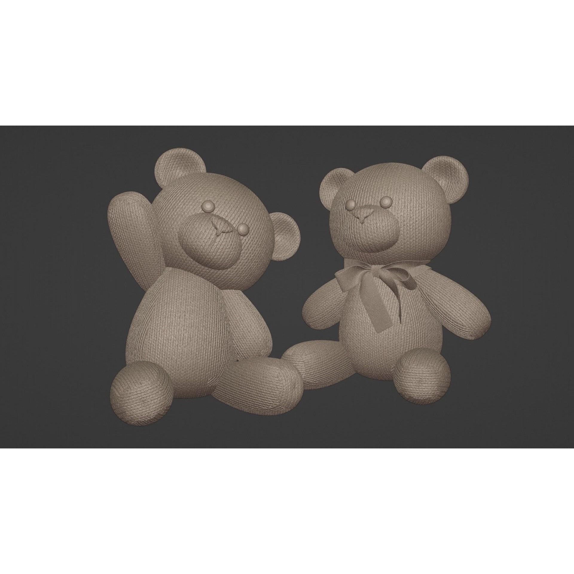 Teddy Bear - Rigged Plush Toy 3D Model