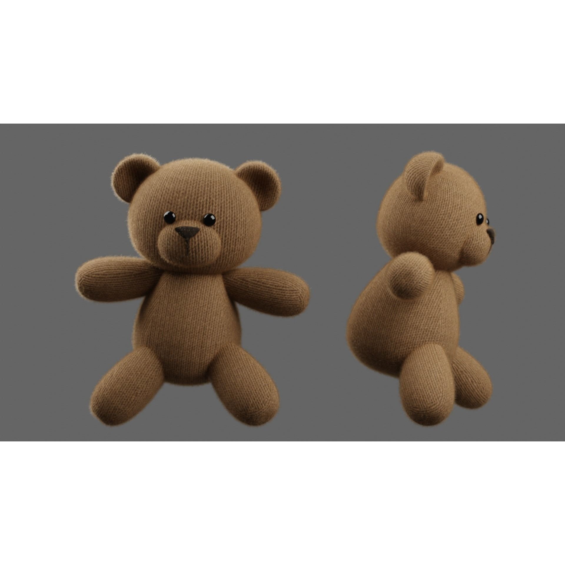 Teddy Bear - Rigged Plush Toy 3D Model - View 6