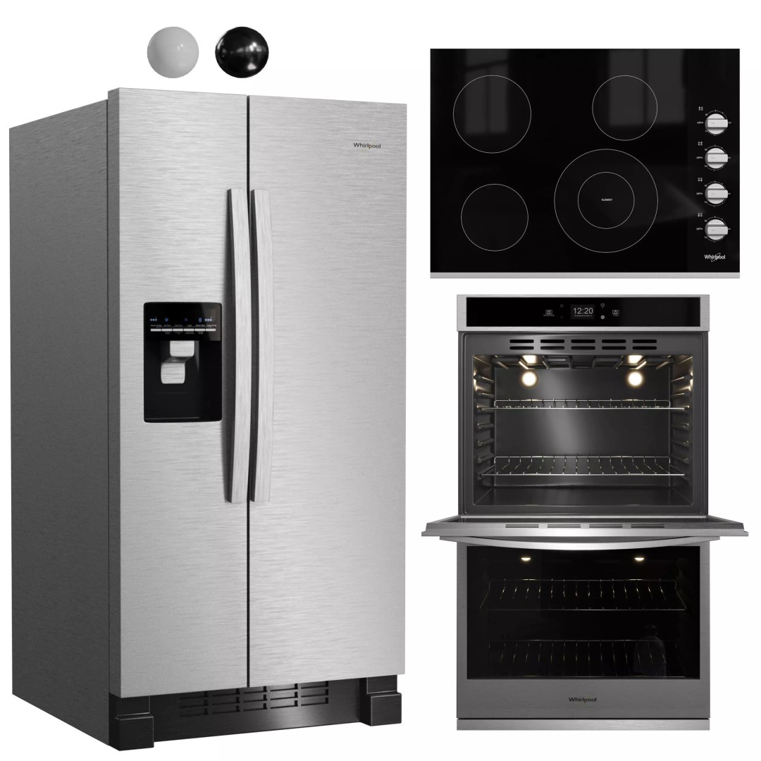 Whirlpool Appliance 3D Model – Kitchen Collection, FBX, OBJ - View 2