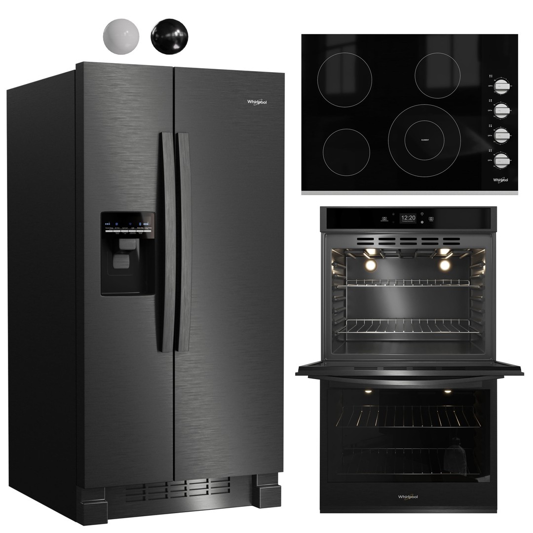 Whirlpool Appliance 3D Model – Kitchen Collection, FBX, OBJ - View 3