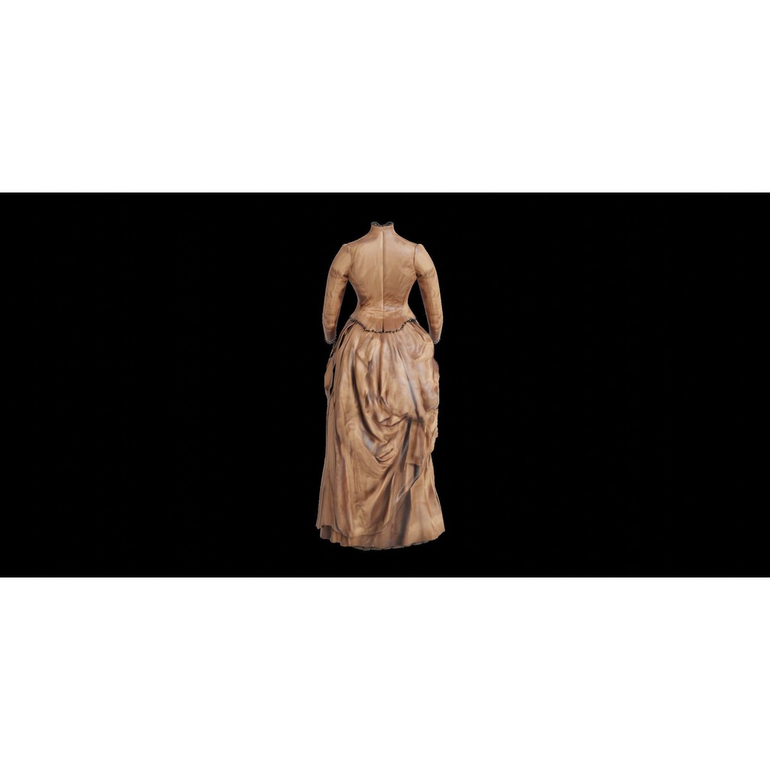 Ida Bowles Wedding Dress 3D Model – Luxury Classic Design, FBX - View 13