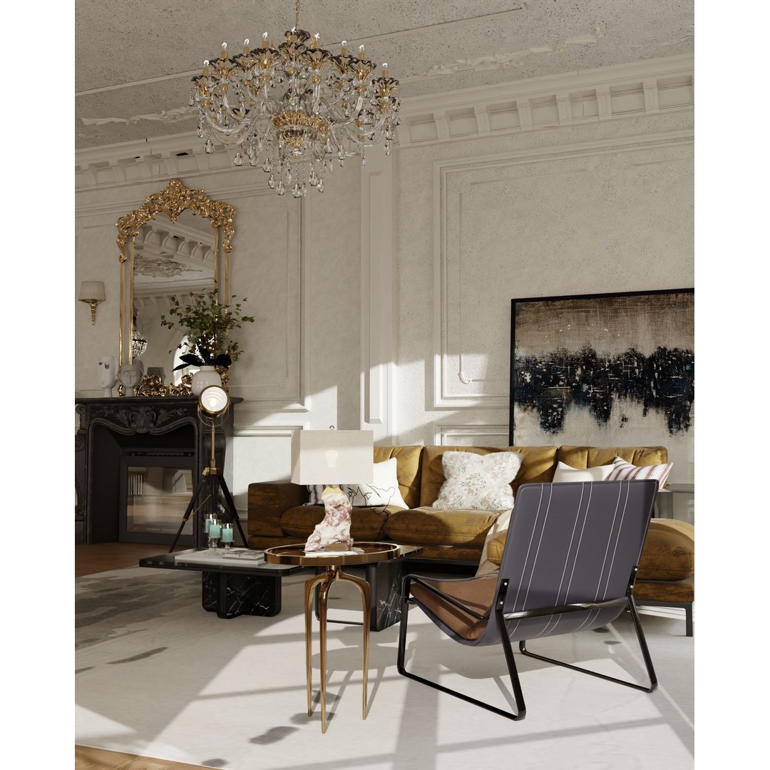 Paris Apartment 3D Model – Neoclassical Low-Poly Interior, Blender & FBX - View 5