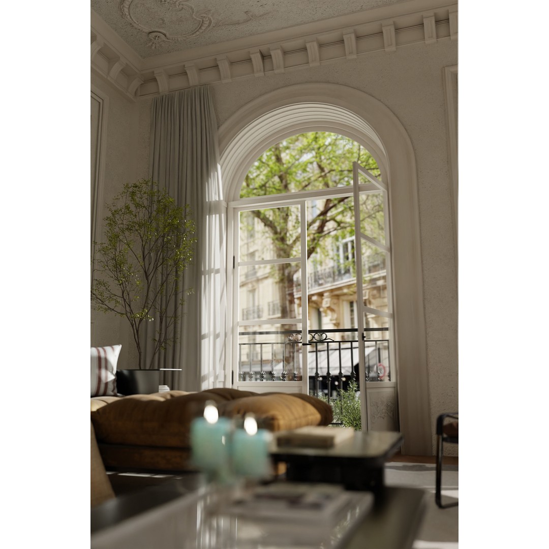 Paris Apartment 3D Model – Neoclassical Low-Poly Interior, Blender & FBX - View 9