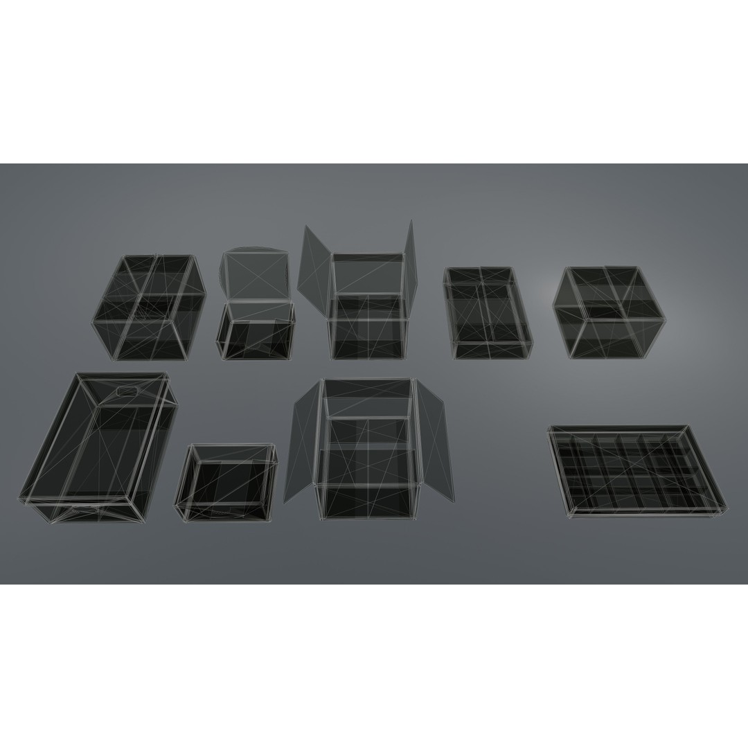 Cardboard Box 3D Model – Low Poly Game Asset, PBR Textures, FBX - View 33