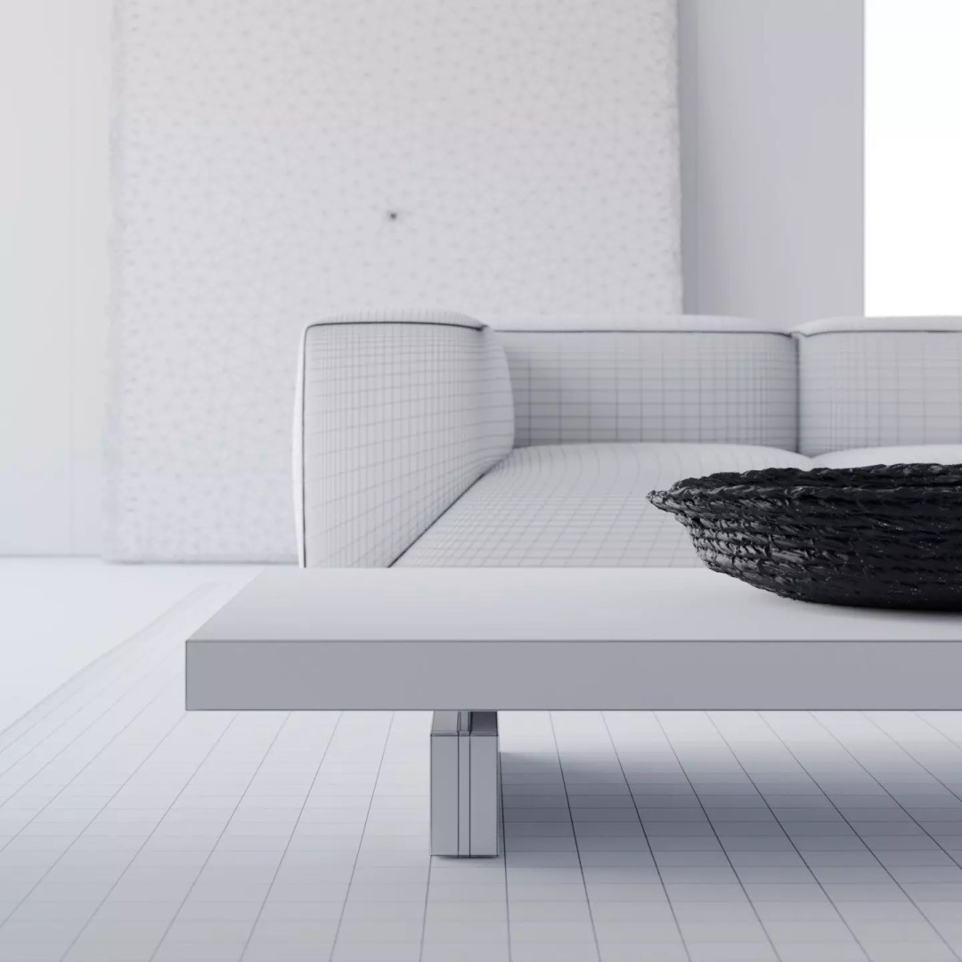 Minimal Living Room Interior Scene 3D Model – Contemporary Archviz, FBX - View 13