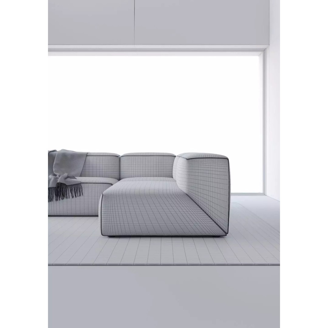 Minimal Living Room Interior Scene 3D Model – Contemporary Archviz, FBX - View 15