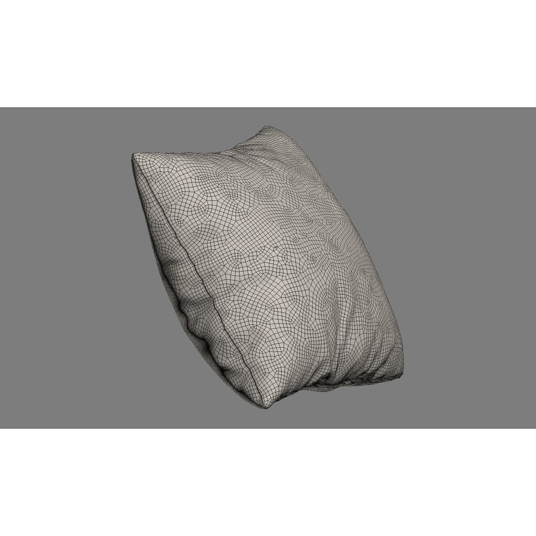 Fur Pillows 3D Model – Cozy Decorative Set, FBX & OBJ Formats