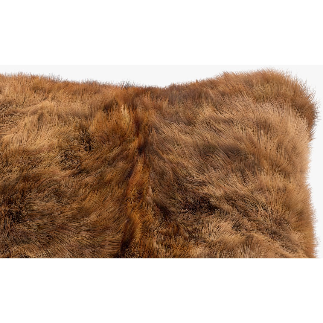 Fur Pillows 3D Model – Cozy Decorative Set, FBX & OBJ Formats - View 10