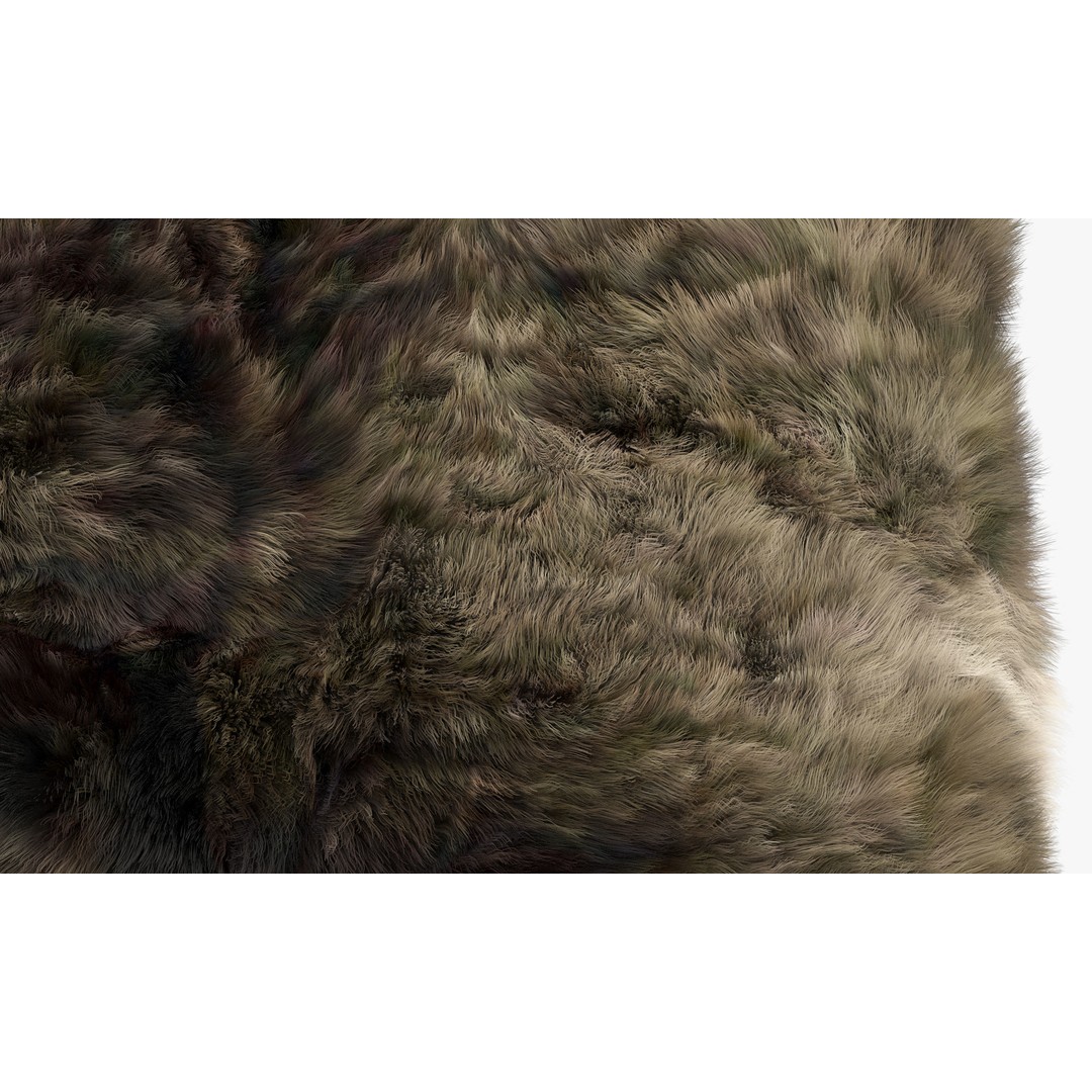 Fur Pillows 3D Model – Cozy Decorative Set, FBX & OBJ Formats - View 14