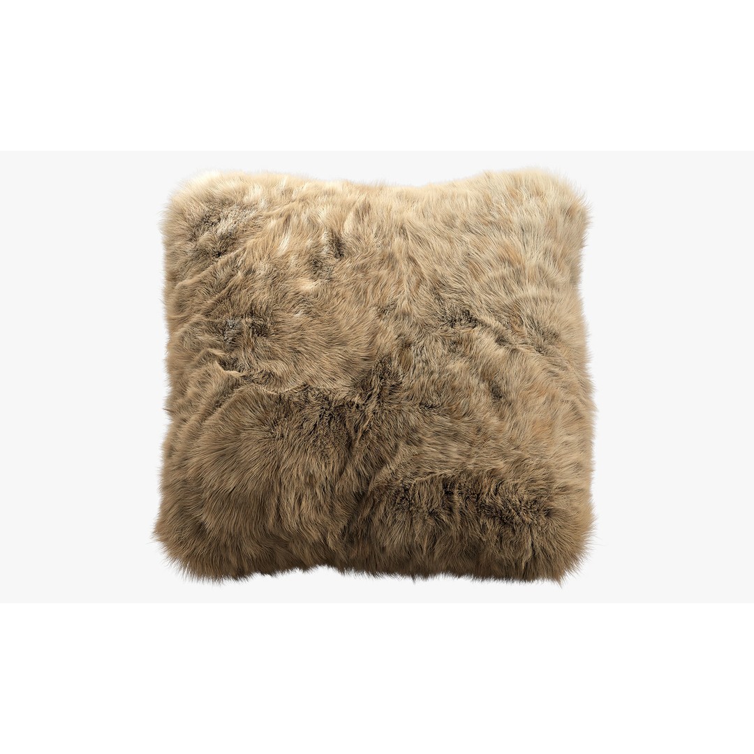 Fur Pillows 3D Model – Cozy Decorative Set, FBX & OBJ Formats - View 7