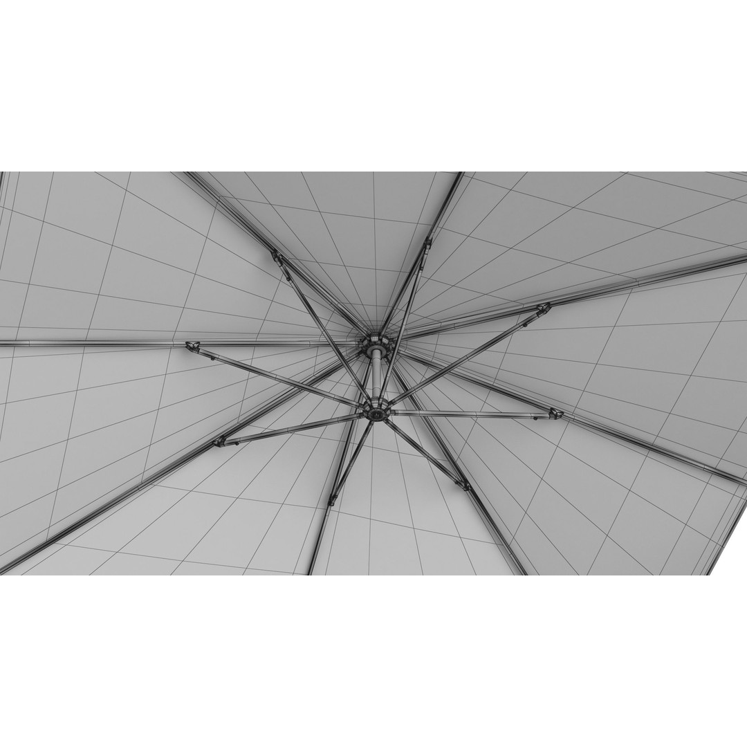 Glatz Sombrano S Plus Patio Umbrella 3D Model – High Poly PBR Asset, FBX - View 17