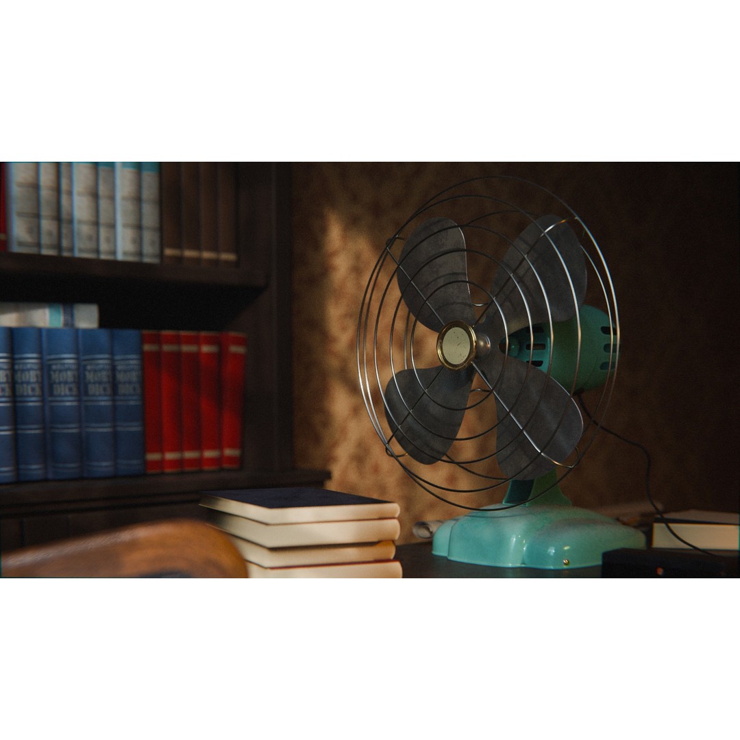 Old Office 3D Model – Low Poly Interior Scene, Game Ready Formats - View 20