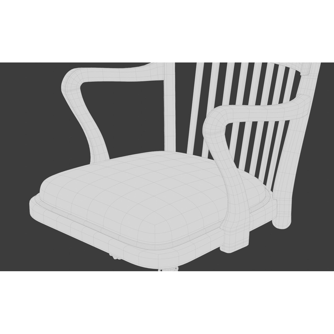 Old Office 3D Model – Low Poly Interior Scene, Game Ready Formats - View 27