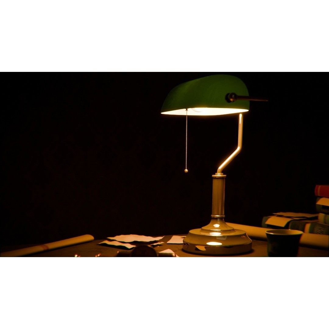 Old Office 3D Model – Low Poly Interior Scene, Game Ready Formats - View 6