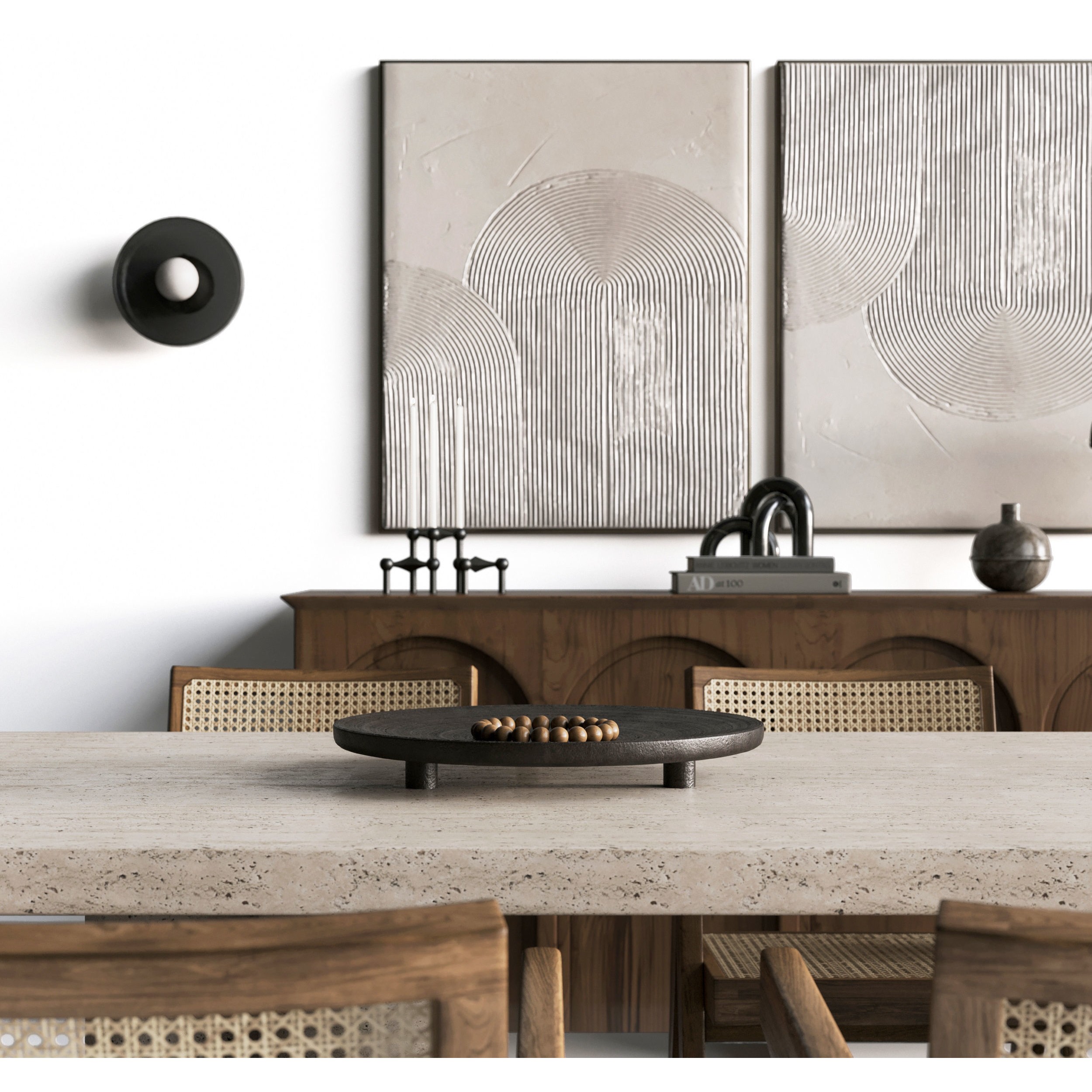 Table and Chairs Furniture Set - PBR 3D Model - View 6