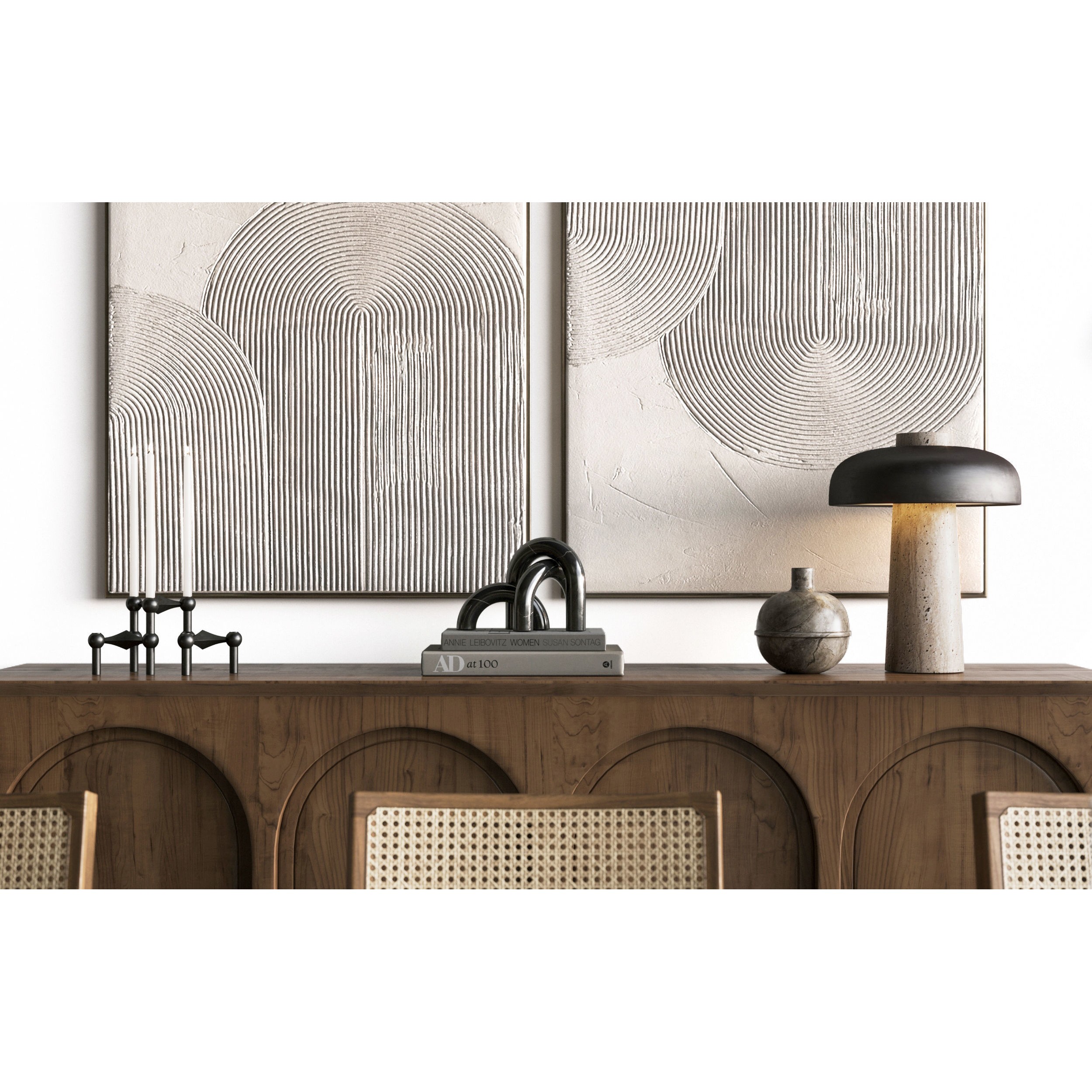 Table and Chairs Furniture Set - PBR 3D Model - View 7