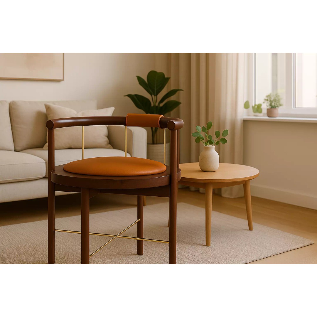 Lloyd Bar Stool 3D Model – Modern Wooden Chair, Game Ready, FBX - View 2