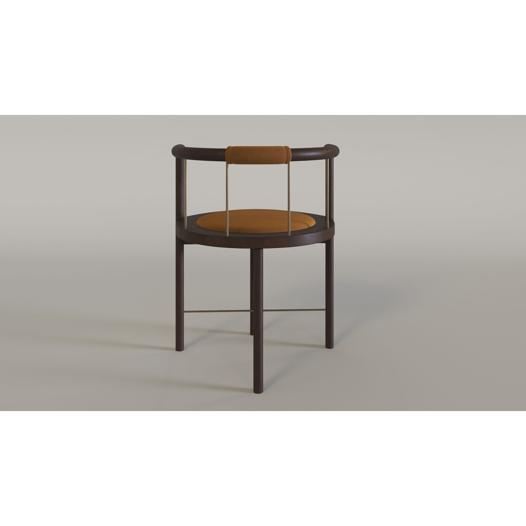 Lloyd Bar Stool 3D Model – Modern Wooden Chair, Game Ready, FBX - View 4