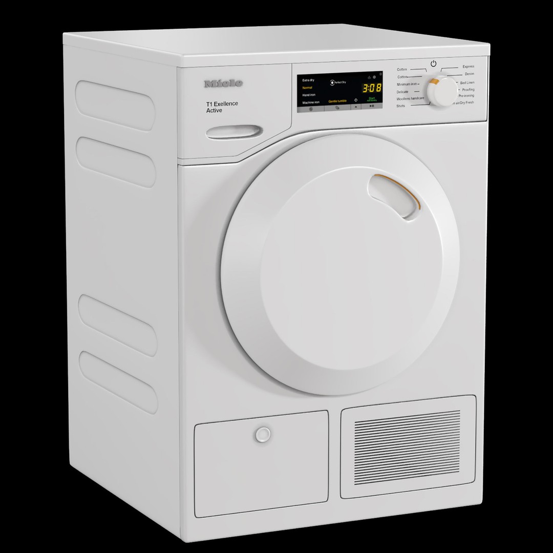 Miele Washing Machine and Dryer 3D Model – High Poly PBR Appliance, FBX, OBJ - View 4
