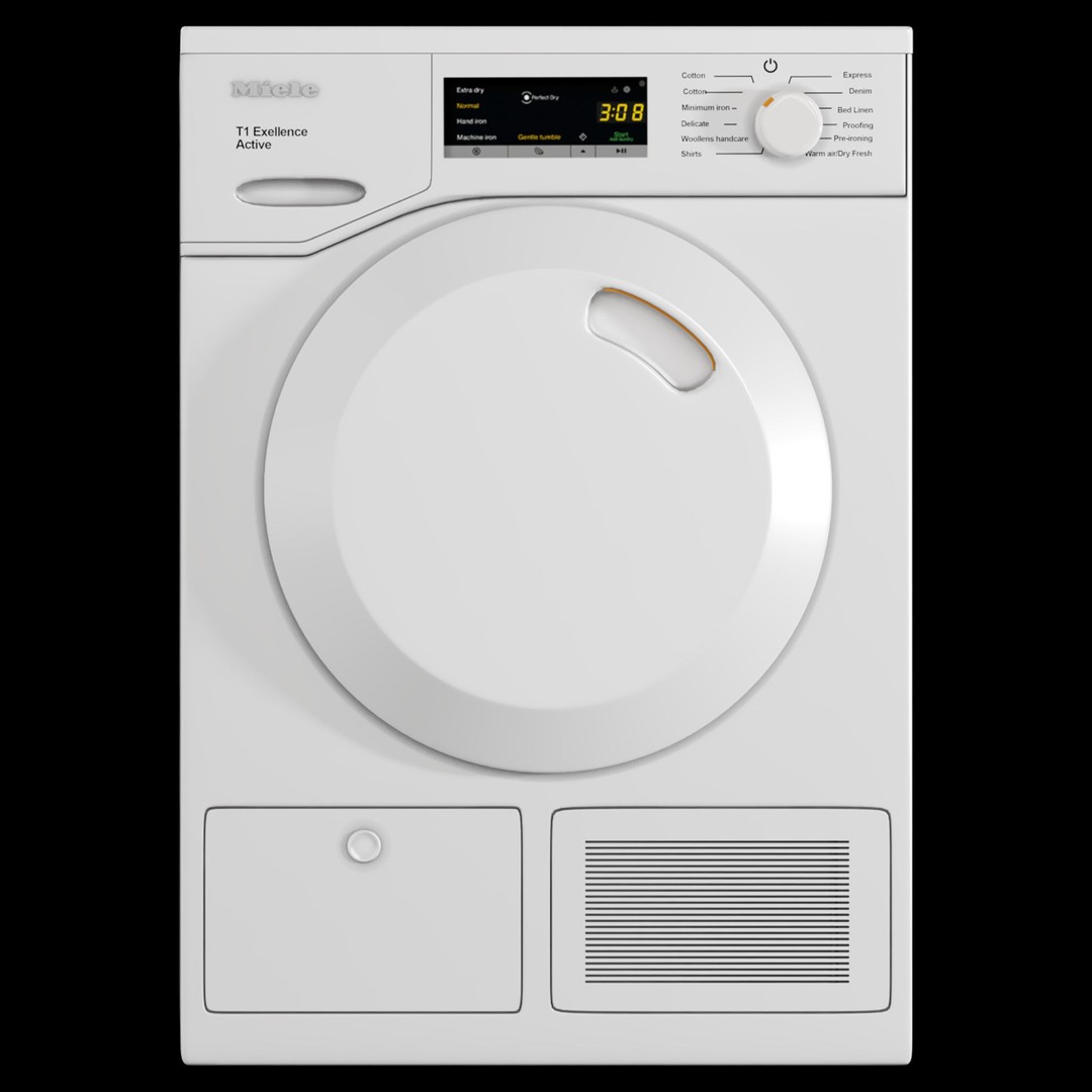 Miele Washing Machine and Dryer 3D Model – High Poly PBR Appliance, FBX, OBJ - View 7