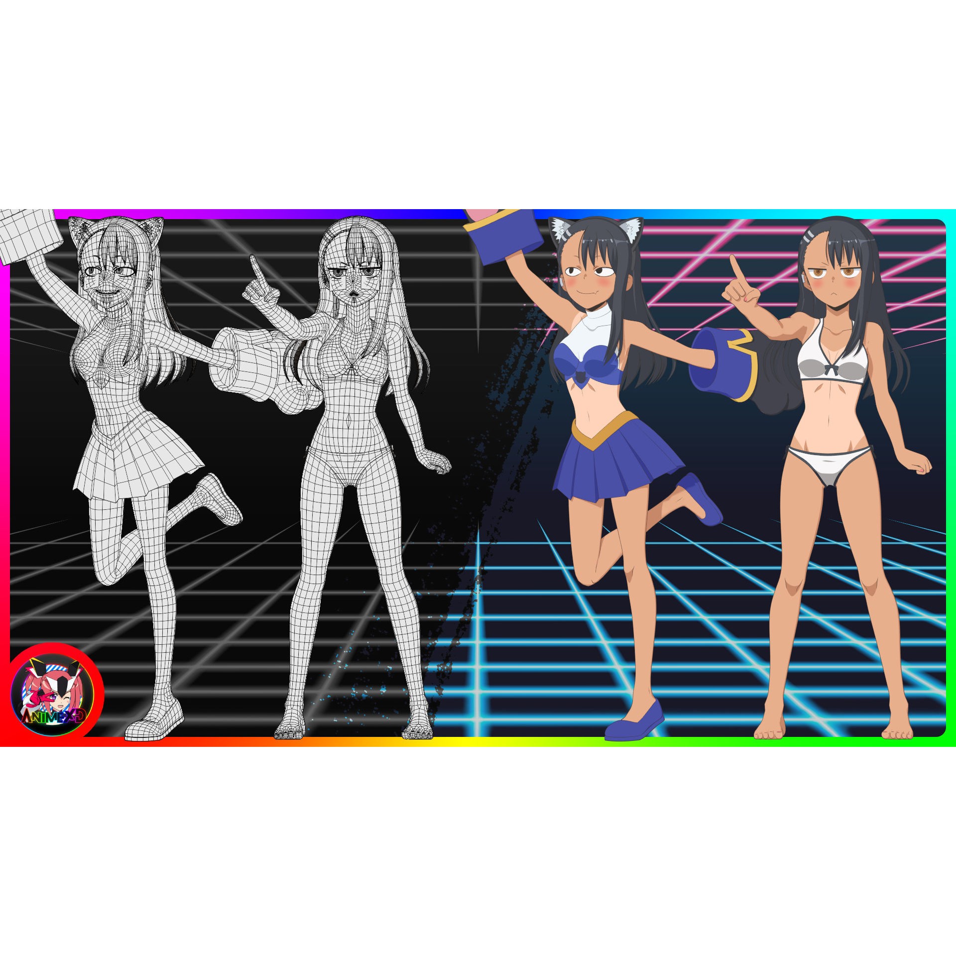 Nagatoro - Low-Poly Game-Ready 3D Model - View 11