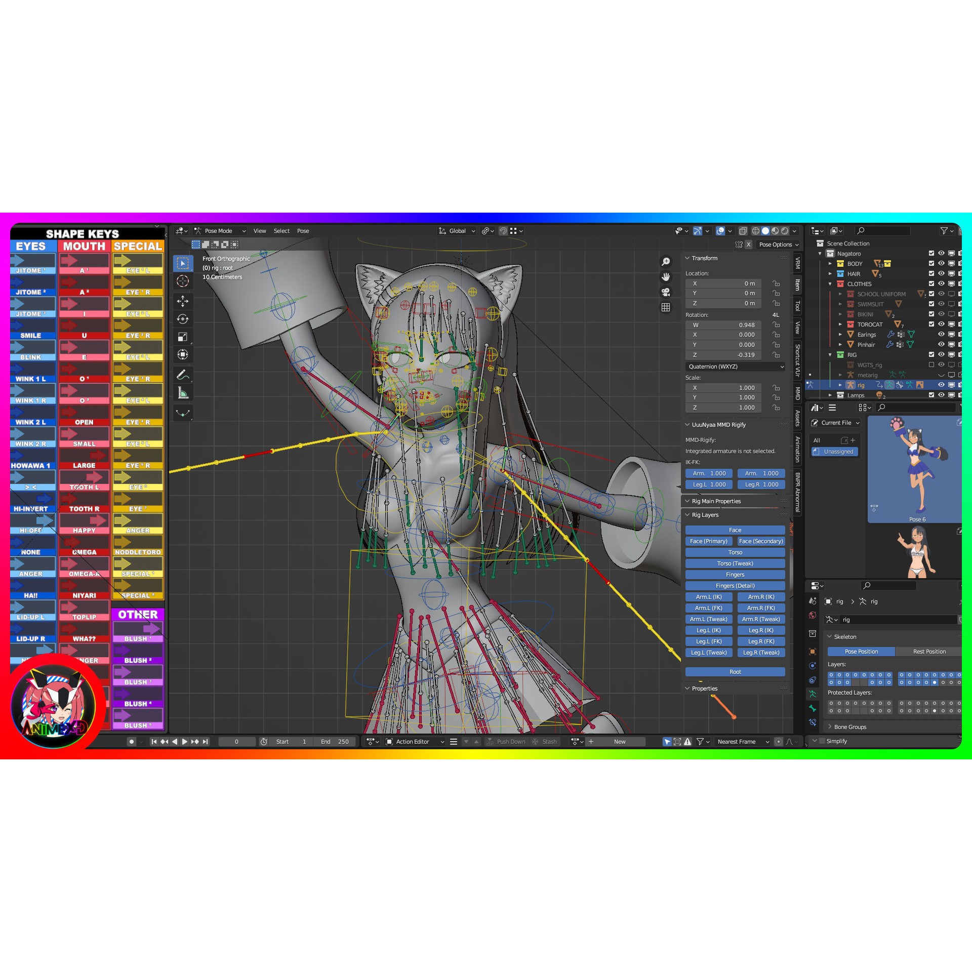 Nagatoro - Low-Poly Game-Ready 3D Model - View 15