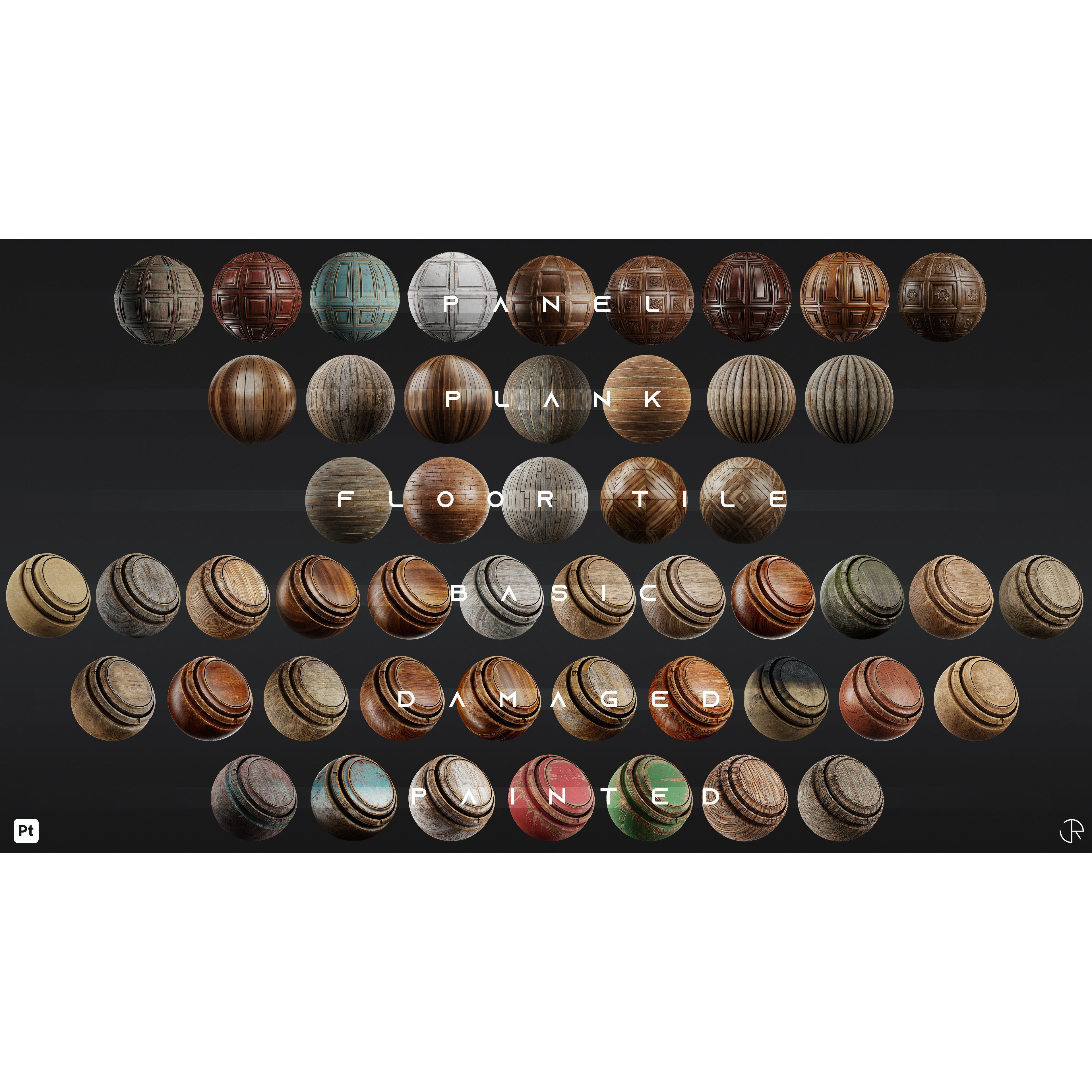 Ultimate Wood Smart Materials - PBR Textures 3D Model - View 3