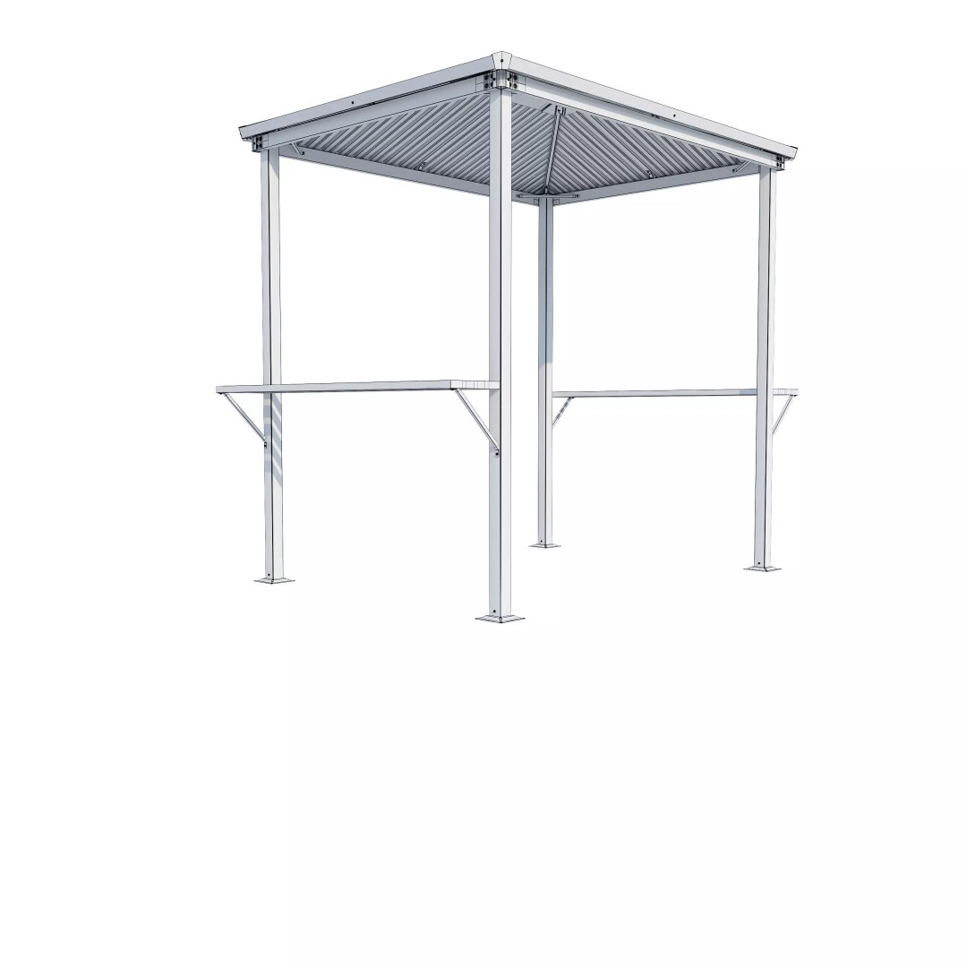 Terni Garden Point Mini Gazebo 3D Model – Modern Exterior Asset, FBX, V-Ray - View 21