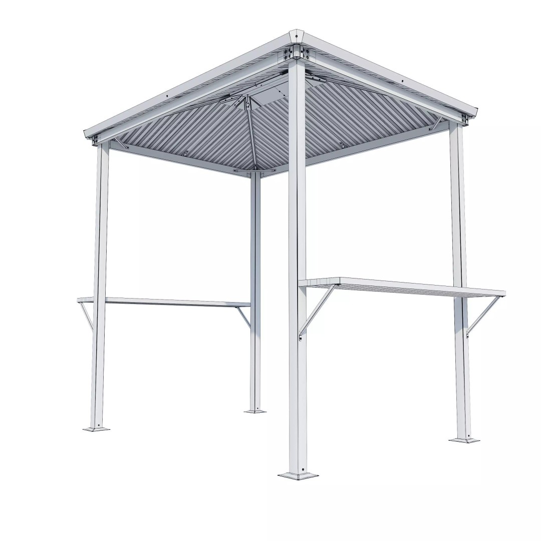 Terni Garden Point Mini Gazebo 3D Model – Modern Exterior Asset, FBX, V-Ray - View 22