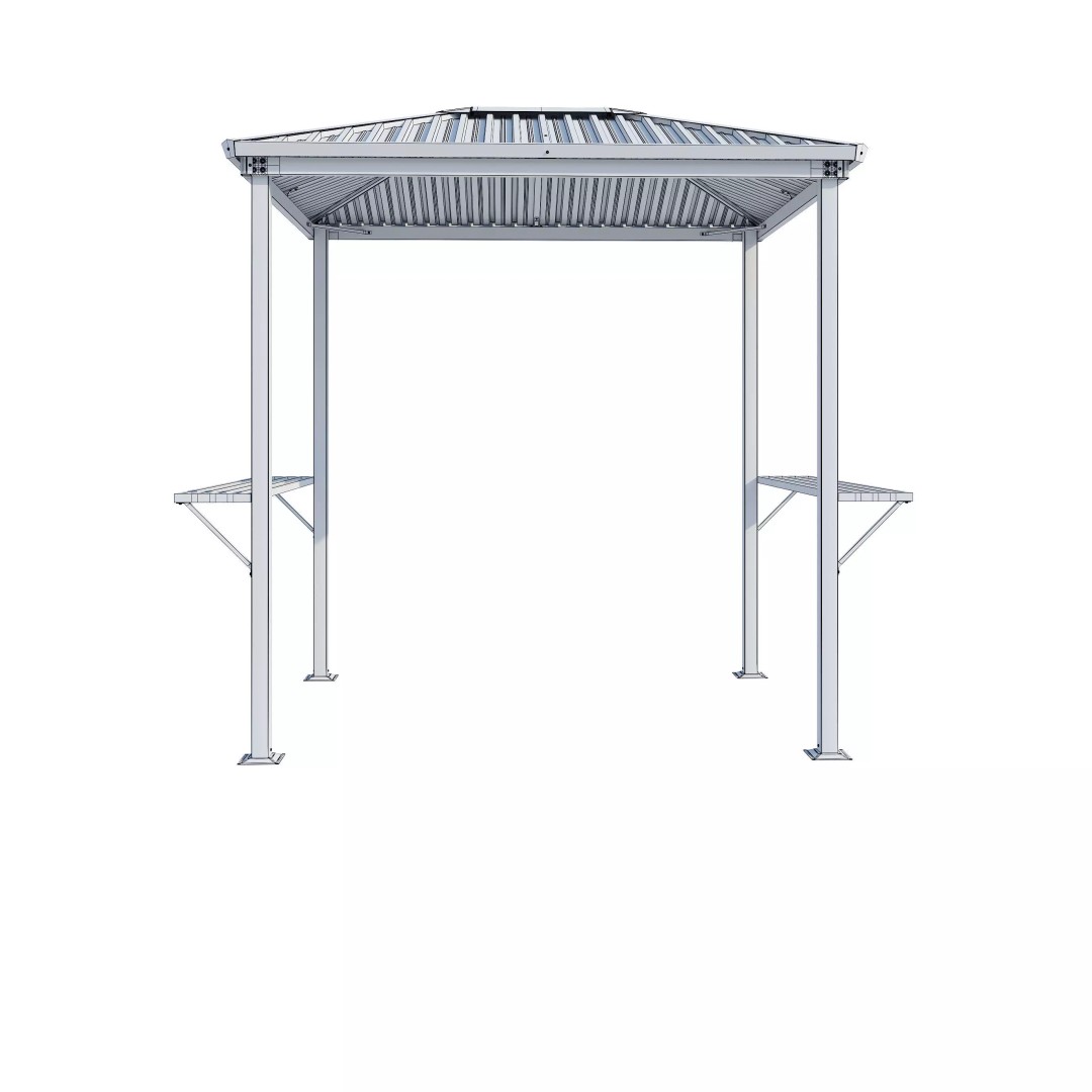 Terni Garden Point Mini Gazebo 3D Model – Modern Exterior Asset, FBX, V-Ray - View 23