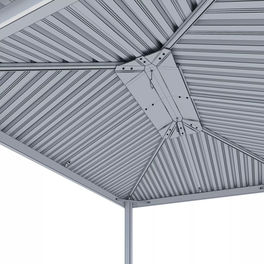 Terni Garden Point Mini Gazebo 3D Model – Modern Exterior Asset, FBX, V-Ray - View 24
