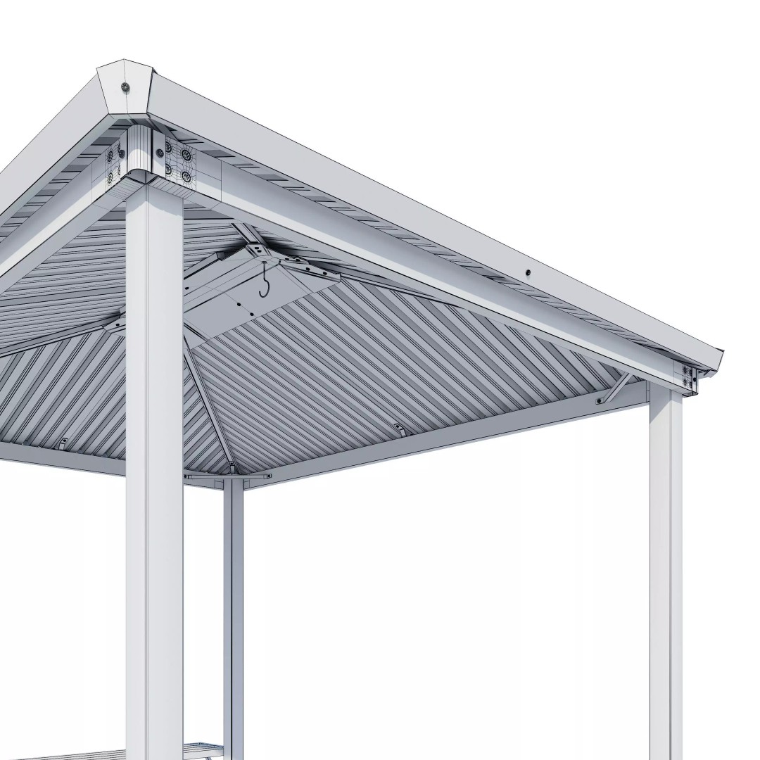 Terni Garden Point Mini Gazebo 3D Model – Modern Exterior Asset, FBX, V-Ray - View 25
