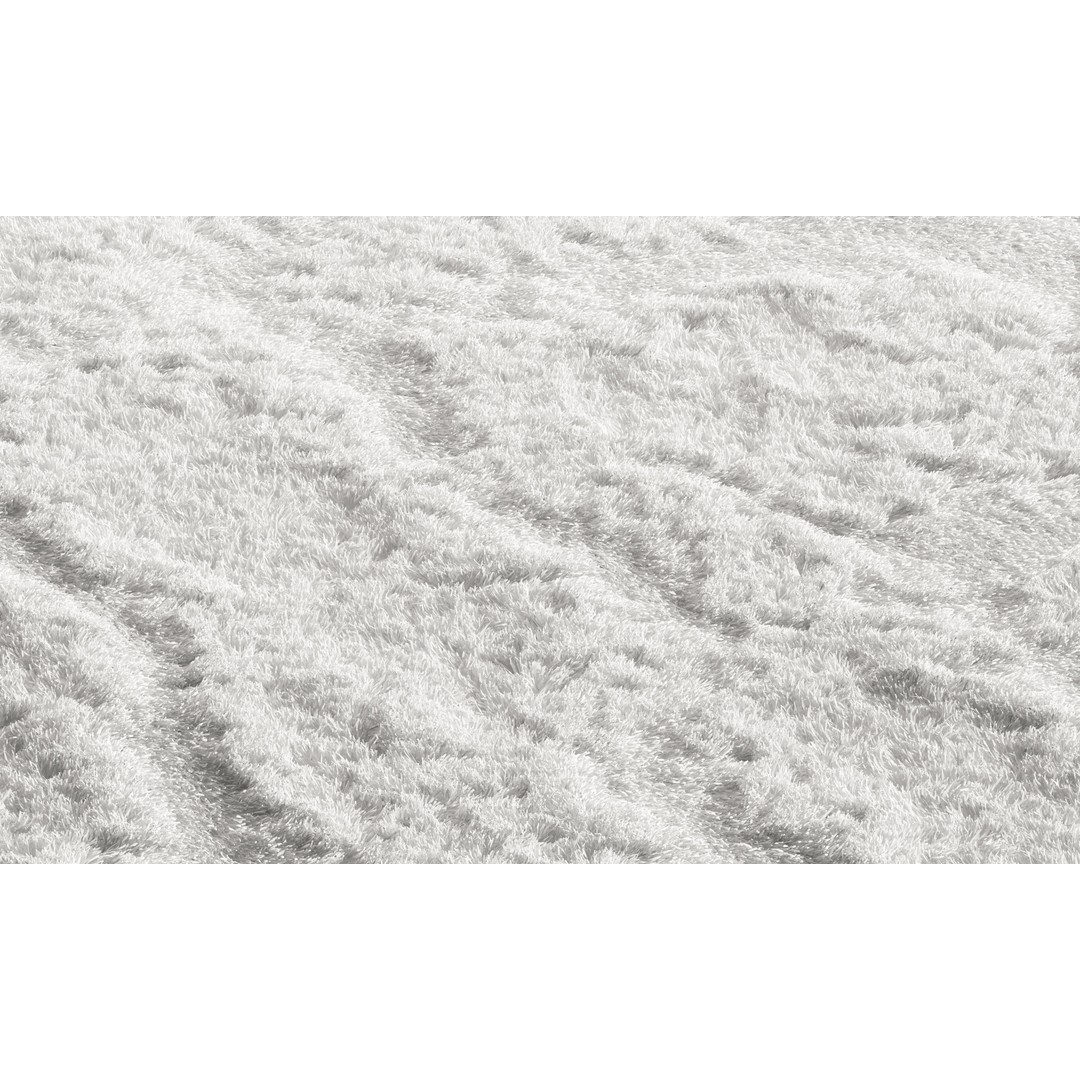 Shaggy Area Round Rug 3D Model – Cozy Modern Textile, FBX, OBJ - View 6