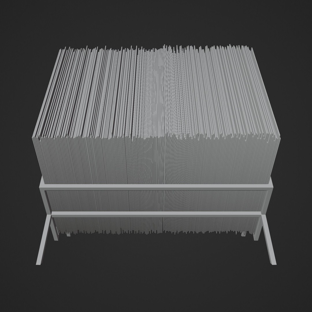 Vinyl Storage 3D Model – Realistic LP Organizer, Blender, FBX, OBJ - View 16