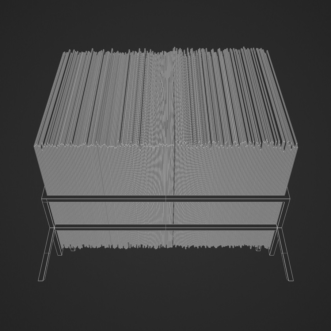 Vinyl Storage 3D Model – Realistic LP Organizer, Blender, FBX, OBJ - View 20