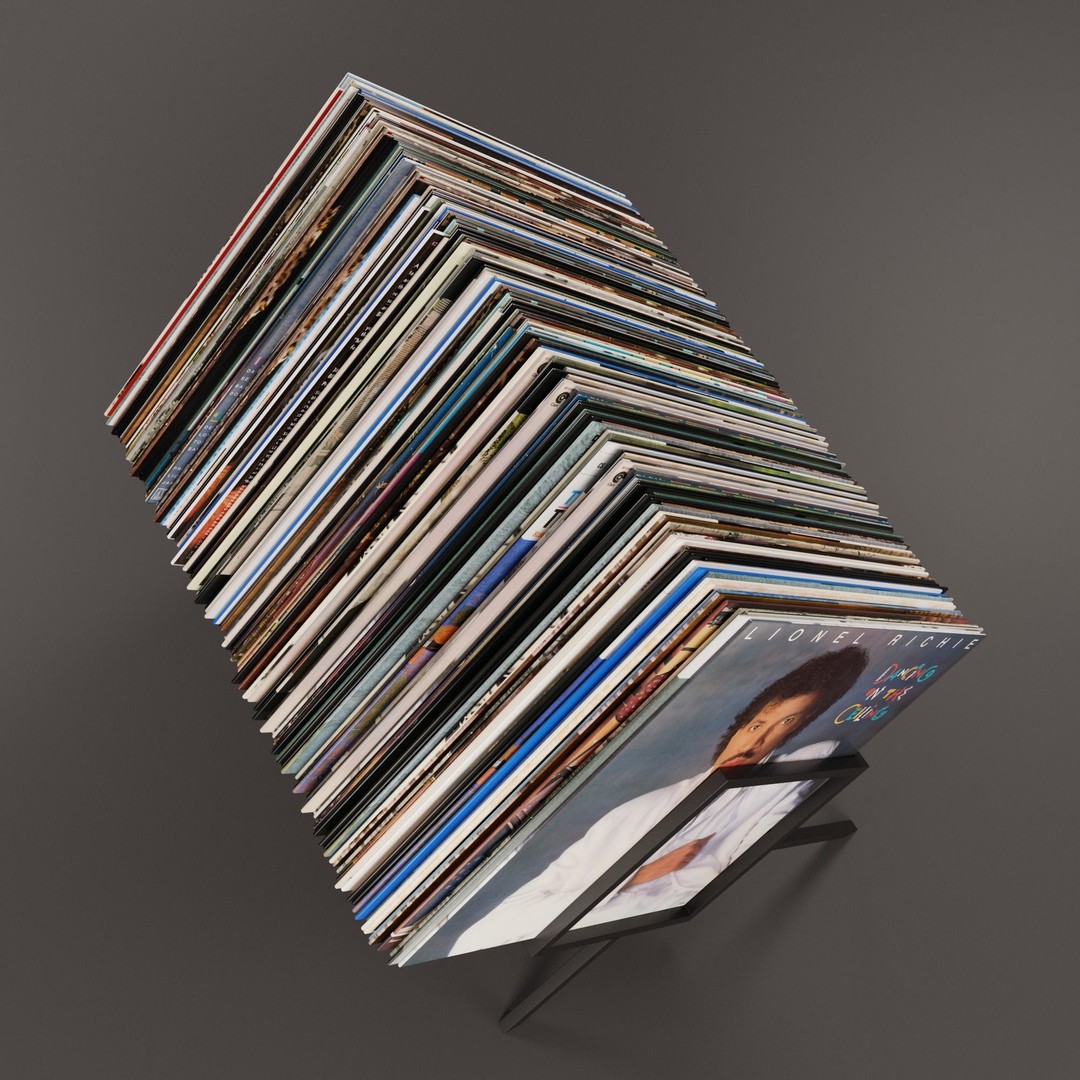 Vinyl Storage 3D Model – Realistic LP Organizer, Blender, FBX, OBJ - View 8