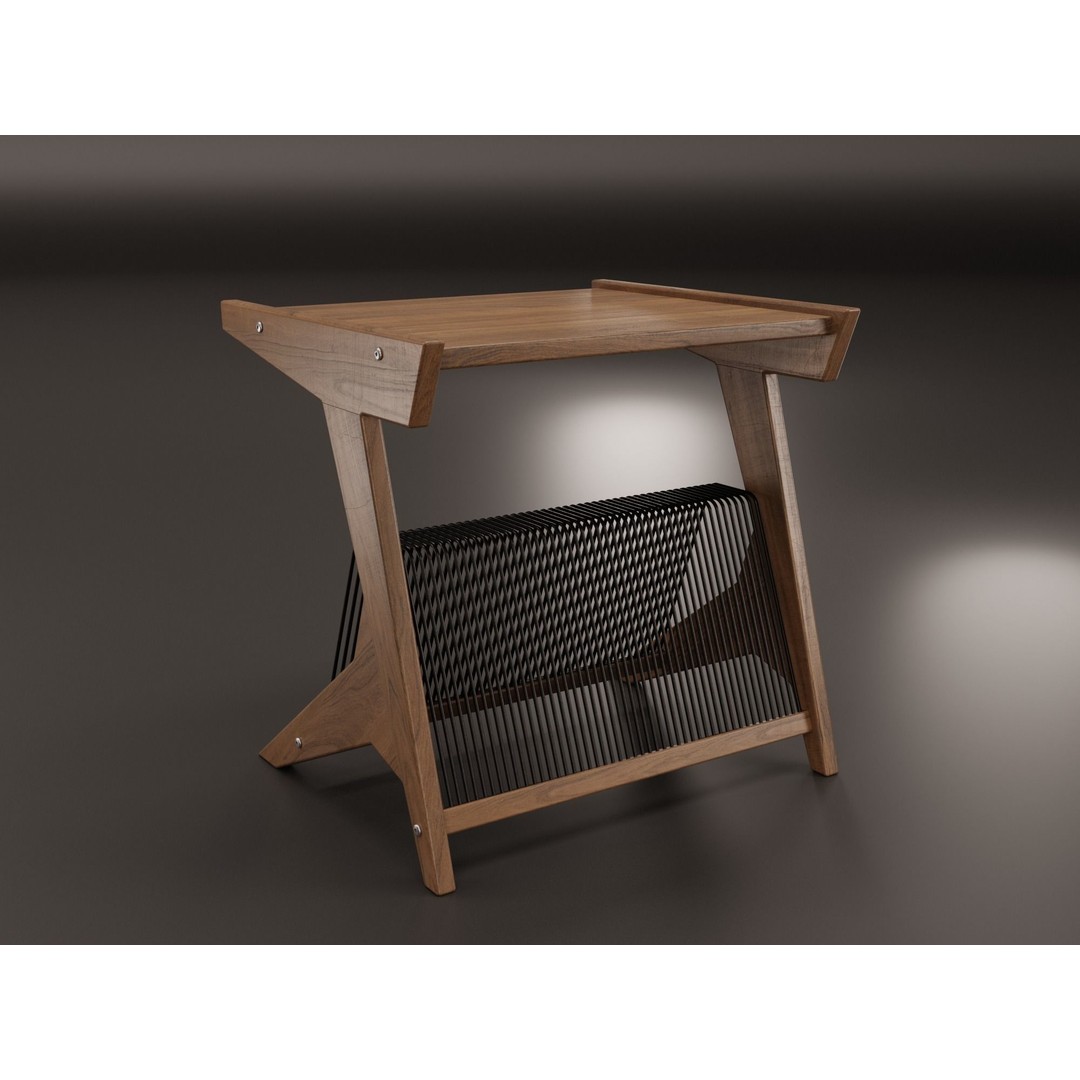 Vinyl Storage 3D Model – Realistic Furniture Unit, Blender, FBX, OBJ - View 12