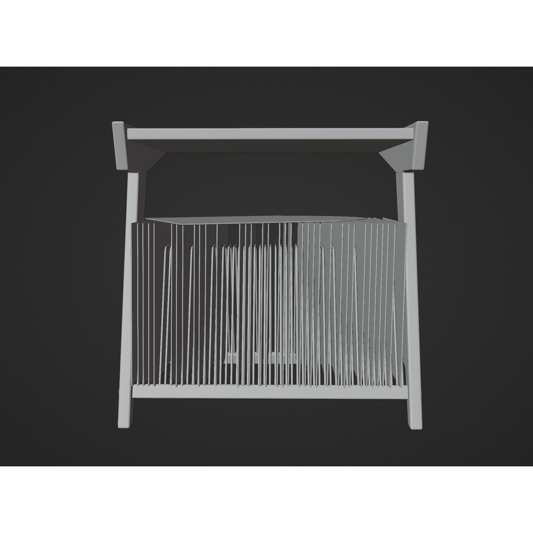 Vinyl Storage 3D Model – Realistic Furniture Unit, Blender, FBX, OBJ - View 20