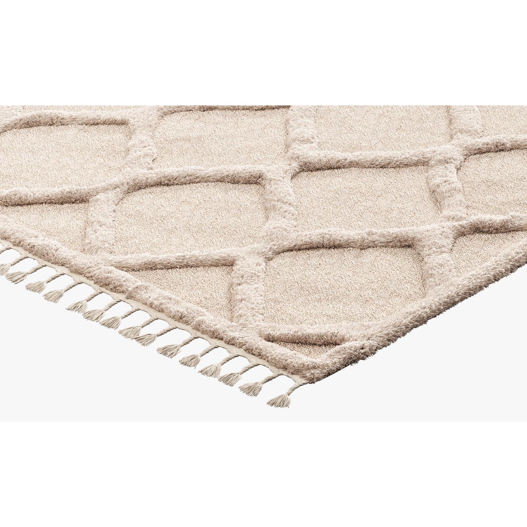 Raised Ogee Trellis Nursery Area Rug 3D Model – Realistic Textile, FBX, OBJ - View 10