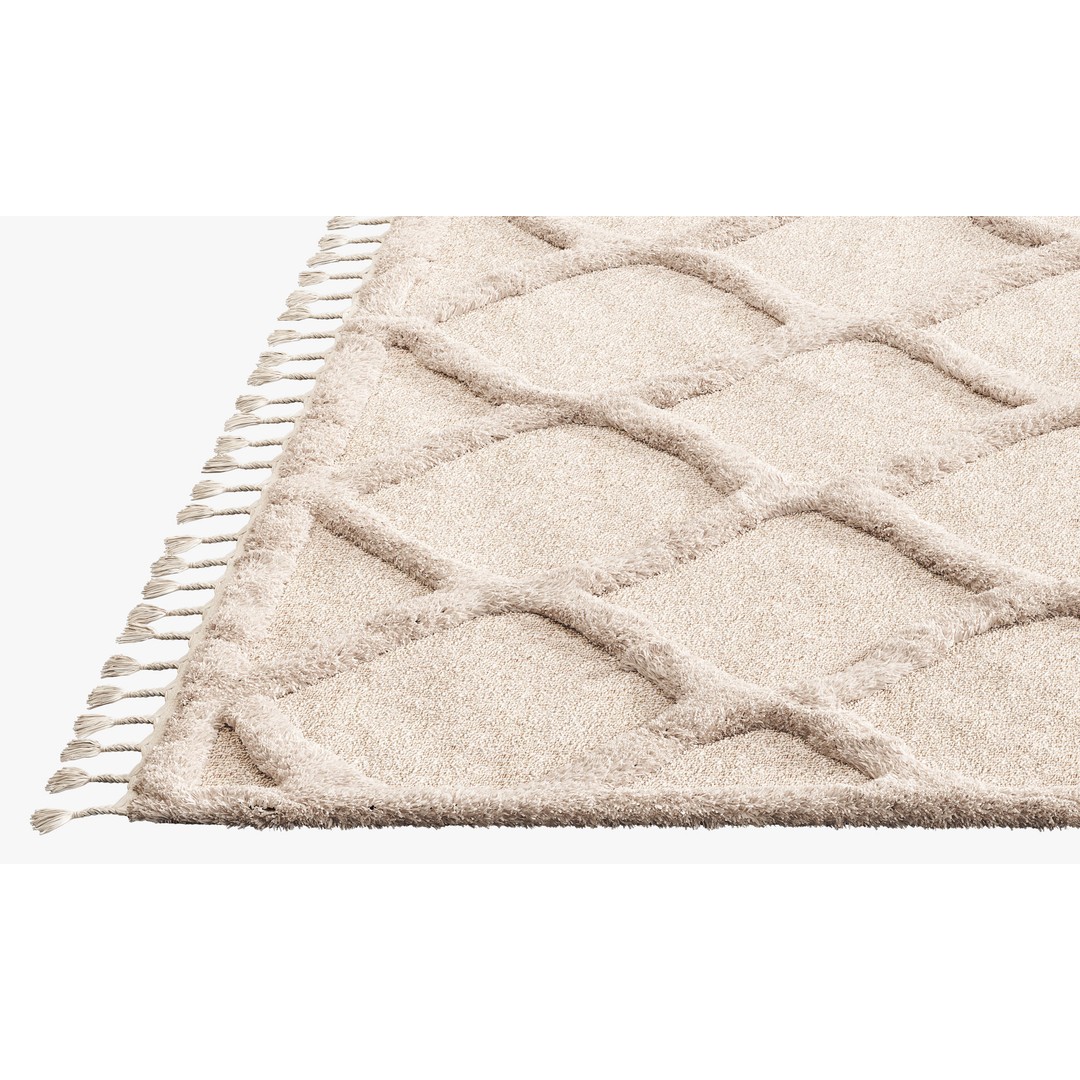 Raised Ogee Trellis Nursery Area Rug 3D Model – Realistic Textile, FBX, OBJ - View 7