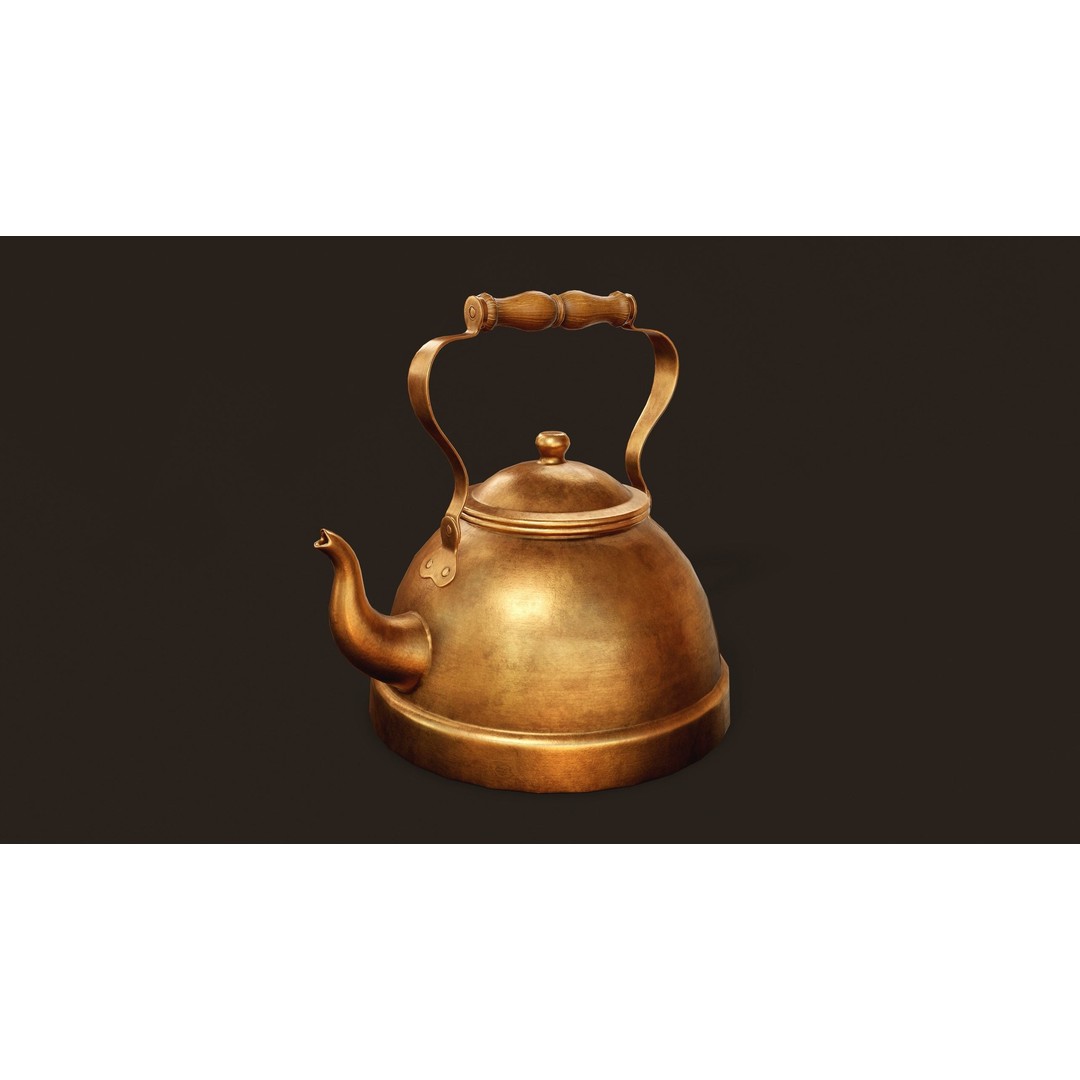 Antique Stove 3D Model – Low Poly Game Ready Asset, FBX, OBJ - View 7