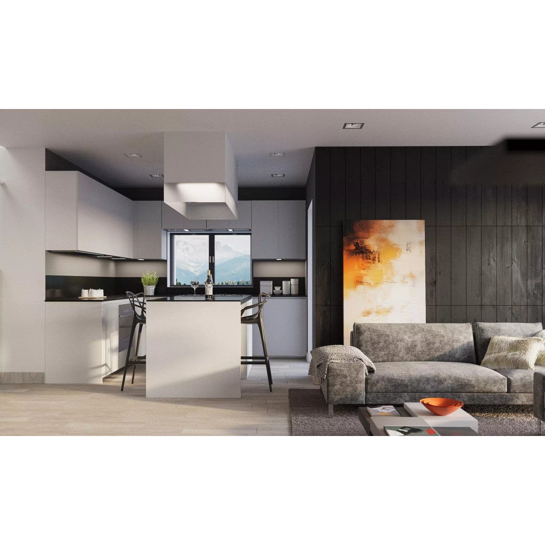 Modern Interior Apartment 3D Model – Realistic Living Room Scene, FBX, OBJ - View 2