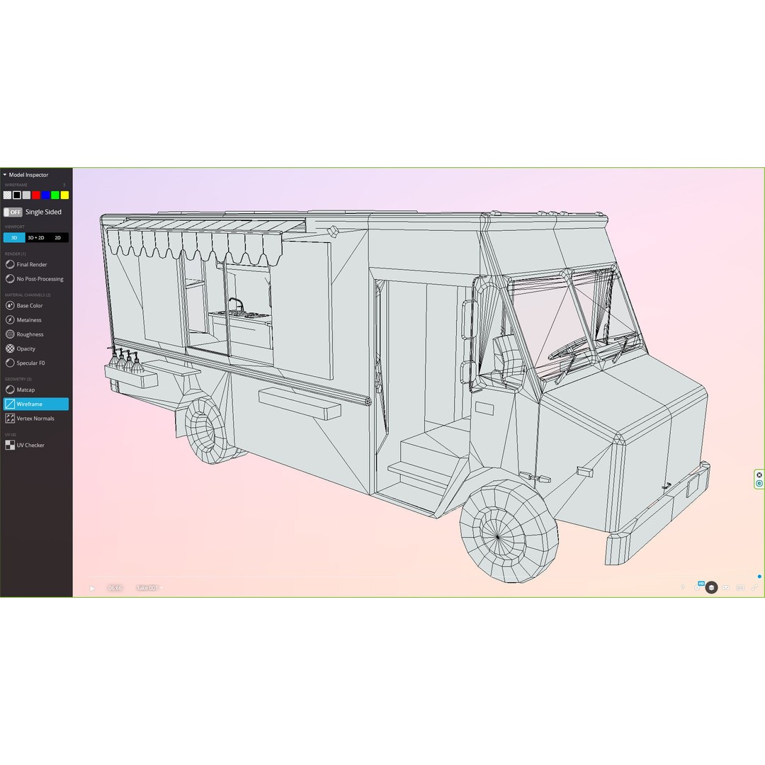 Morgan Olson KFC Nashville Food Truck 3D Model – Low Poly Game Asset, FBX - View 10