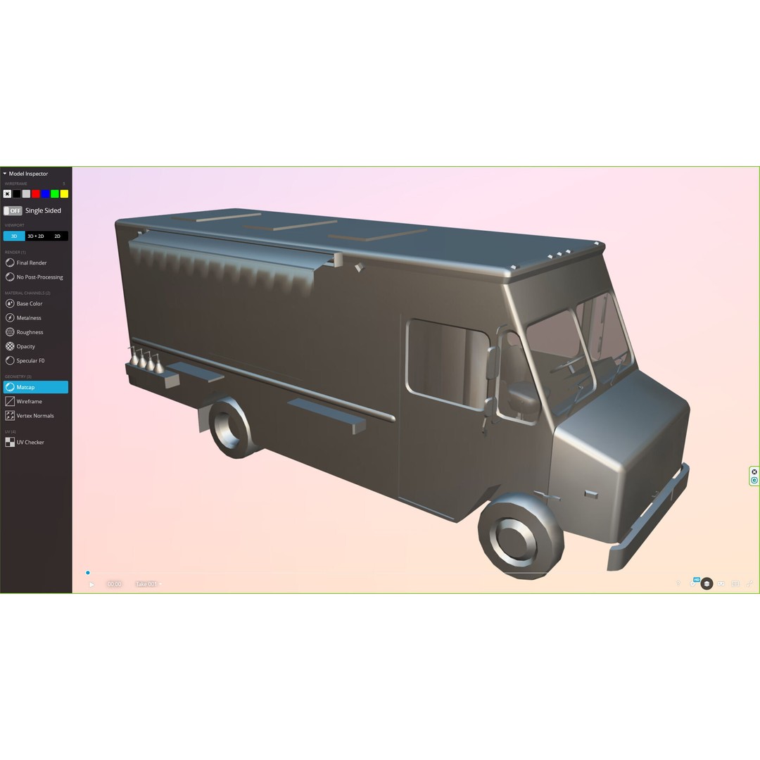 Morgan Olson KFC Nashville Food Truck 3D Model – Low Poly Game Asset, FBX - View 8